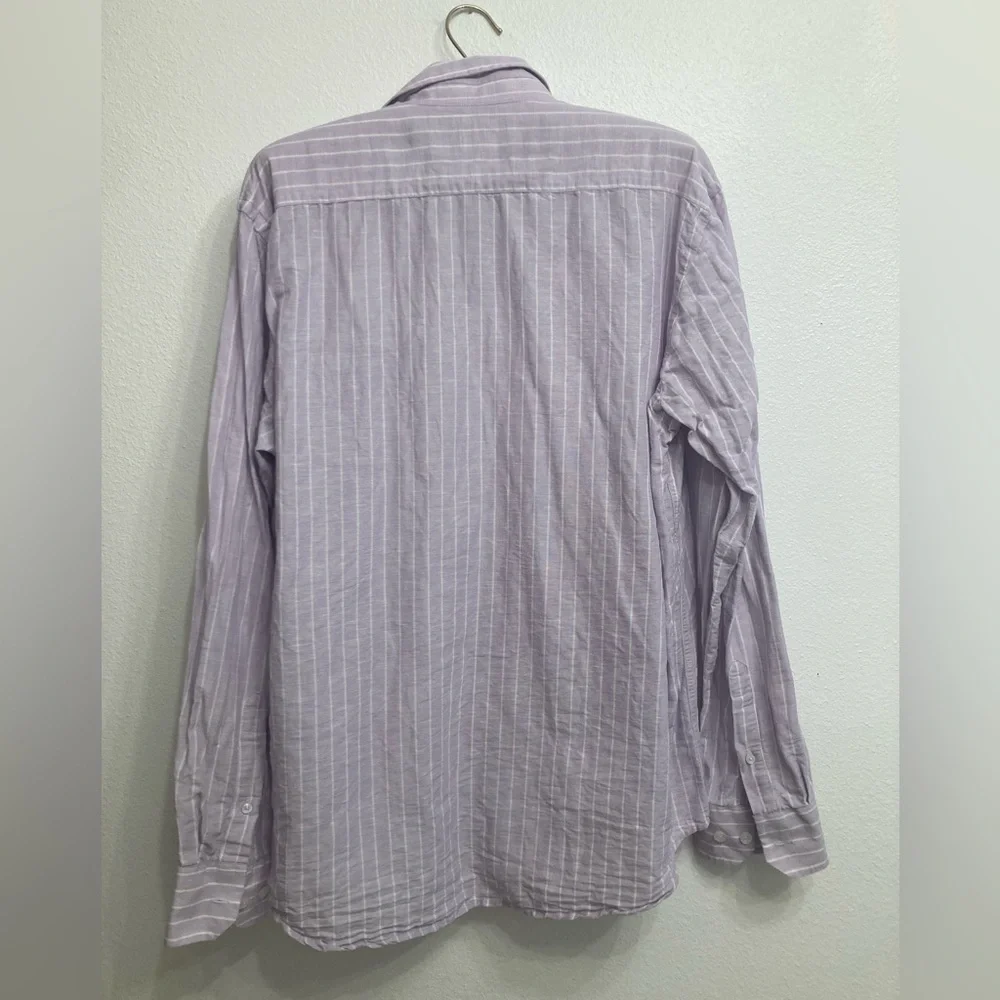 3/$15 ColorPlus Button Up Linen Blend Shirt Men’s L /42 Tailored Office Summer - Picture 6 of 6